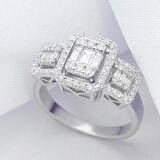 0.62 Karat Baget Pırlanta Yüzük (E-F VS/Tria Baget)